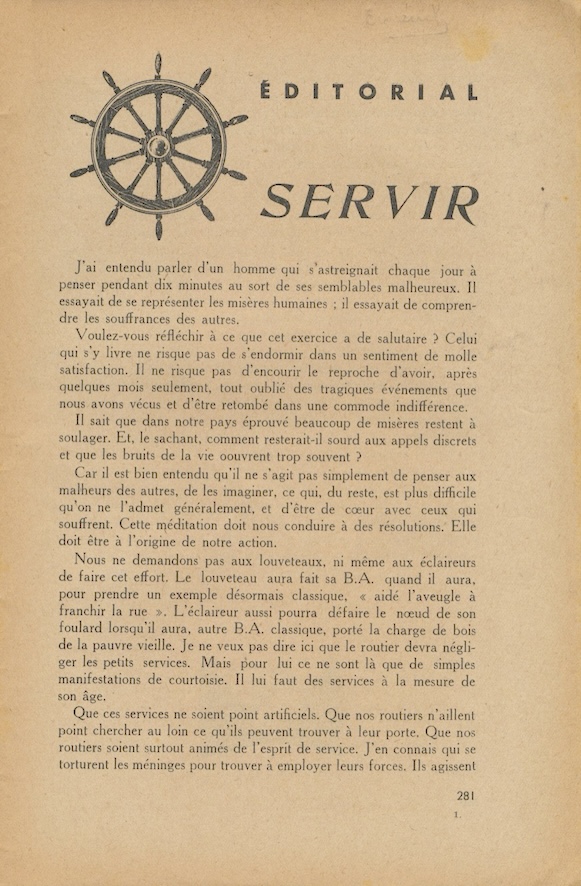 1941 08 Le Routier n 144.281 Servir