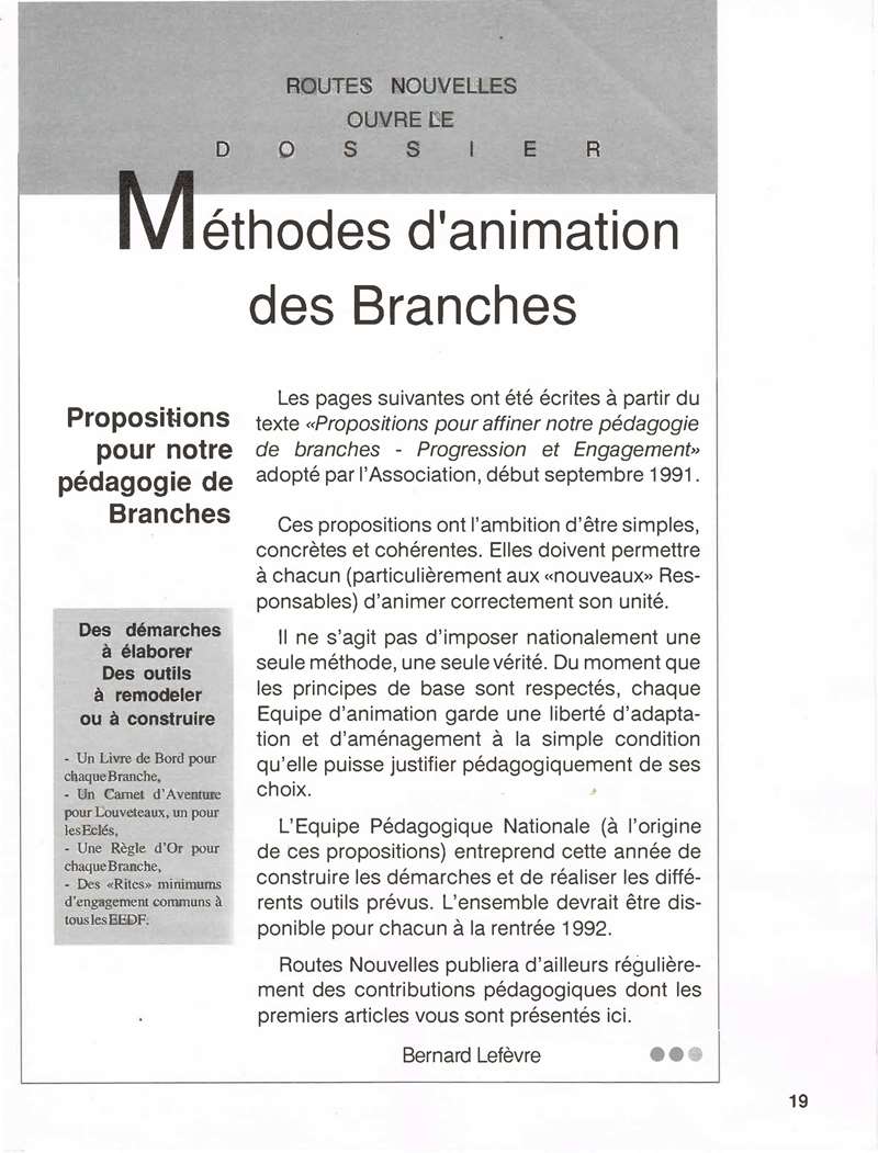 RN n 129 jun jui 1987 Méthode dAnimation Visualisation Page 1 Page 01