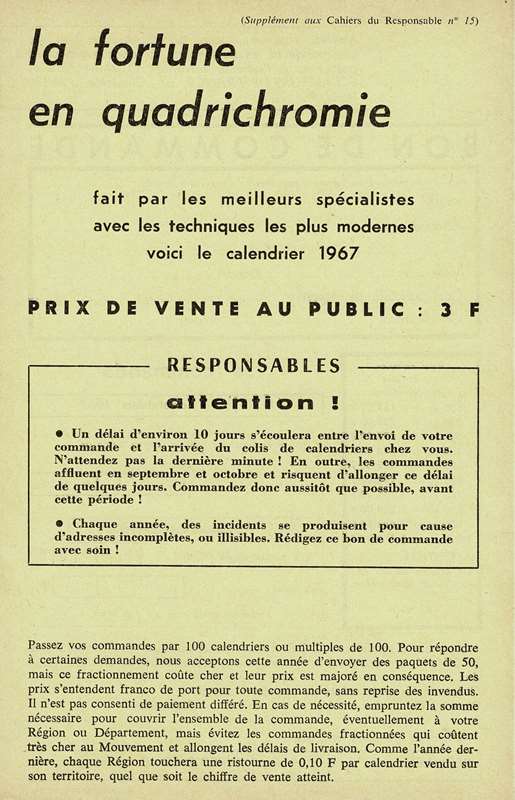 Pages de Cahiers du Responsable n15 sep oct 1966 Page 1