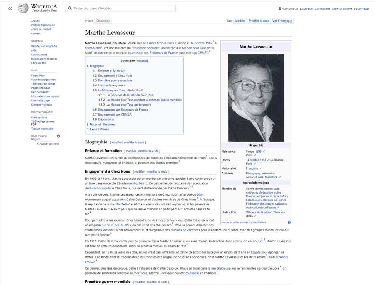 Marthe Levasseur Wikipédia