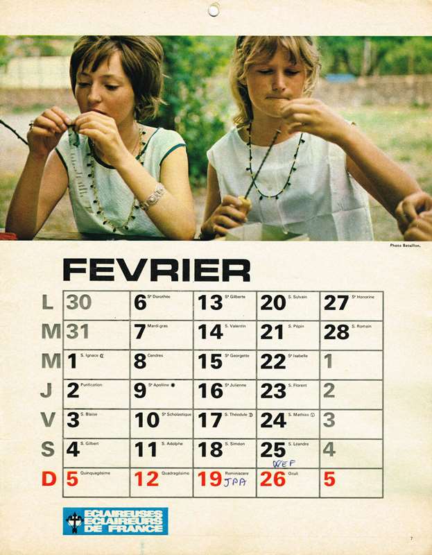 1967 Calendrier EEDF Page 05